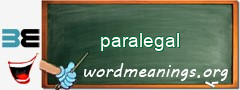 WordMeaning blackboard for paralegal